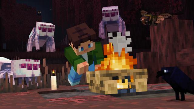 Screenshot of the Minecraft Bedrock Marketplace product Vampire Biomes Add-On created by Waypoint Studios.