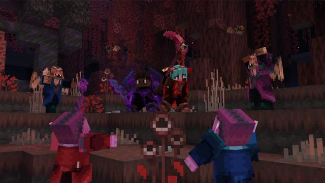 Screenshot of the Minecraft Bedrock Marketplace product Vampire Biomes Add-On created by Waypoint Studios.