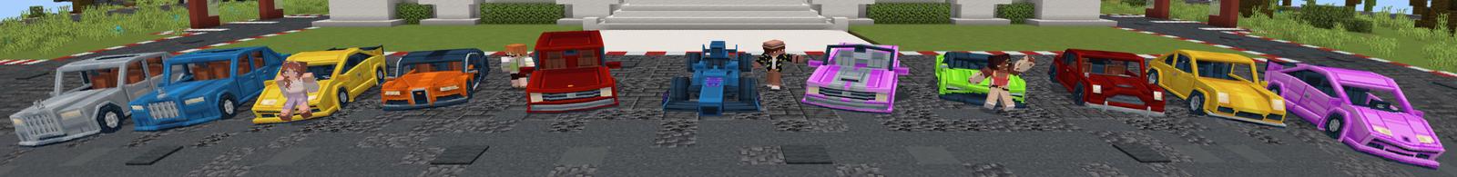 Panorama of the Minecraft Bedrock Marketplace product Vehicles+ created by Waypoint Studios.