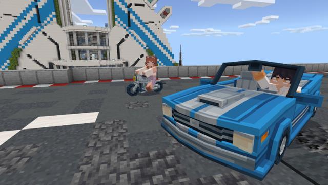 Screenshot of the Minecraft Bedrock Marketplace product Vehicles+ created by Waypoint Studios.