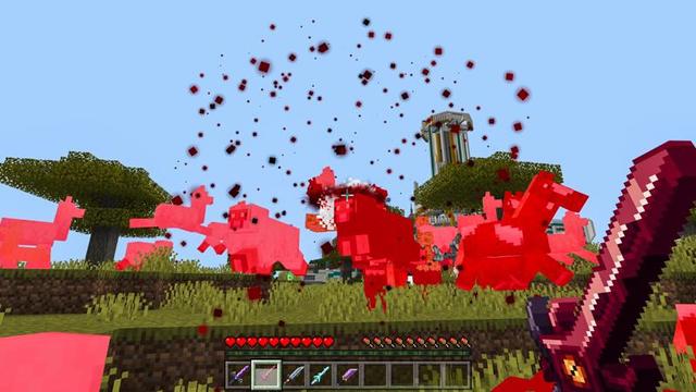 Screenshot of the Minecraft Bedrock Marketplace product Weapons+ created by Waypoint Studios.