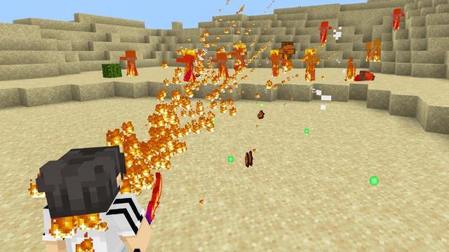 Screenshot of the Minecraft Bedrock Marketplace product Weapons+ created by Waypoint Studios.