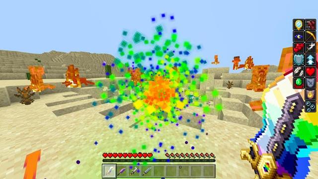 Screenshot of the Minecraft Bedrock Marketplace product Weapons+ created by Waypoint Studios.