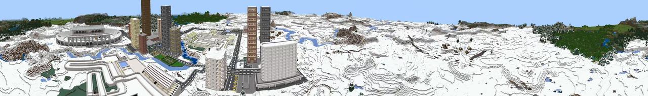 Panorama of the Minecraft Bedrock Marketplace product Winter Race created by Waypoint Studios.