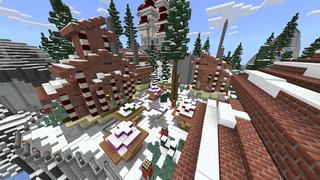 Screenshot of the Minecraft Bedrock Marketplace product Winter Village created by Waypoint Studios.