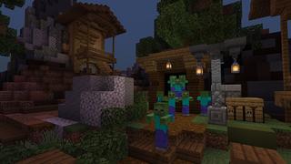 Screenshot of the Minecraft Bedrock Marketplace product Zombies: The Mountain created by Waypoint Studios.