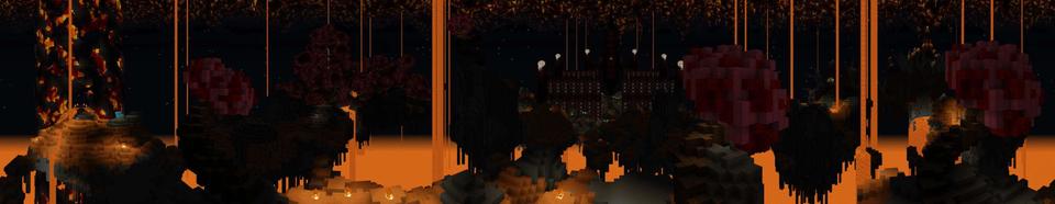 Panorama of the Minecraft Bedrock Marketplace product Starchart: Crimson Skies created by We Fight Mobs Studio.