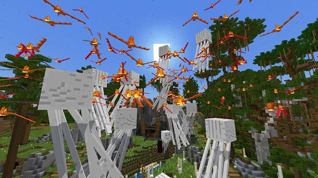 Screenshot of the Minecraft Bedrock Marketplace product Long Mobs created by We4u.