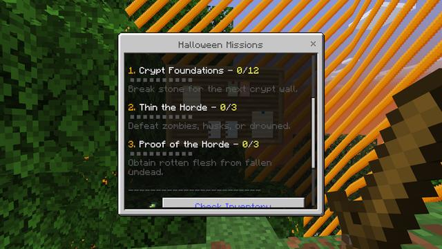 Screenshot of the Minecraft Bedrock Marketplace product Chunk Expansion: Halloween Edition created by WildPhire.