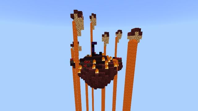 Screenshot of the Minecraft Bedrock Marketplace product Lucky Fishing Skyblock created by WildPhire.