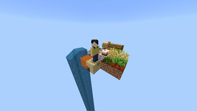 Screenshot of the Minecraft Bedrock Marketplace product Lucky One Block created by WildPhire.