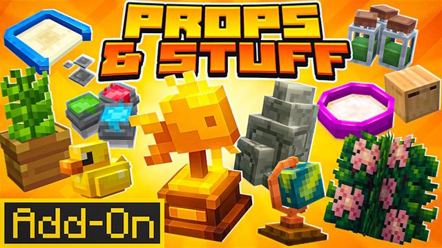 Thumbnail of the Minecraft Bedrock Marketplace product Props and Stuff created by WildPhire.