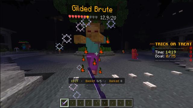Screenshot of the Minecraft Bedrock Marketplace product Trick or Treat created by WildPhire.
