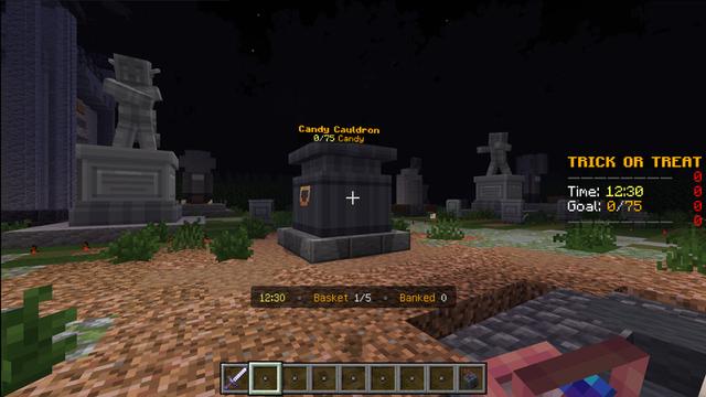 Screenshot of the Minecraft Bedrock Marketplace product Trick or Treat created by WildPhire.