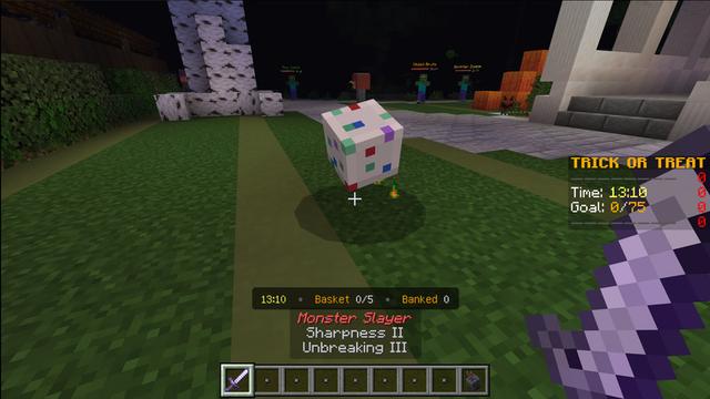 Screenshot of the Minecraft Bedrock Marketplace product Trick or Treat created by WildPhire.