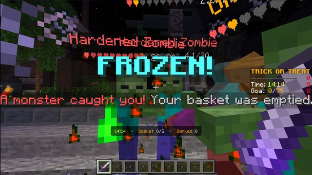 Screenshot of the Minecraft Bedrock Marketplace product Trick or Treat created by WildPhire.