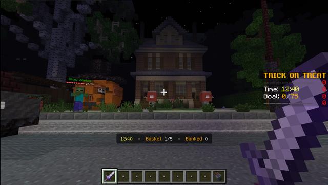 Screenshot of the Minecraft Bedrock Marketplace product Trick or Treat created by WildPhire.