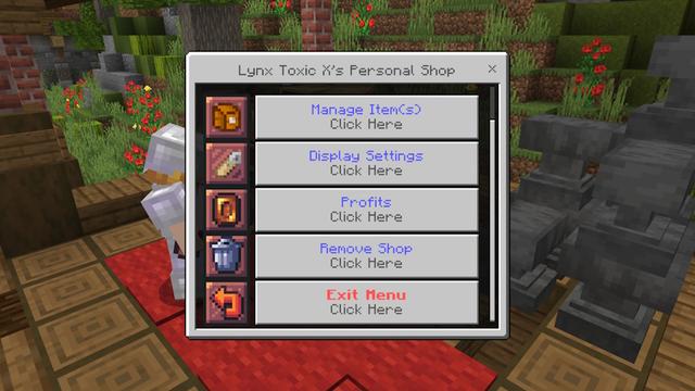 Screenshot of the Minecraft Bedrock Marketplace product Ultimate Trading created by WildPhire.