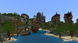 Screenshot of the Minecraft Bedrock Marketplace product Cursed Island created by Withercore.