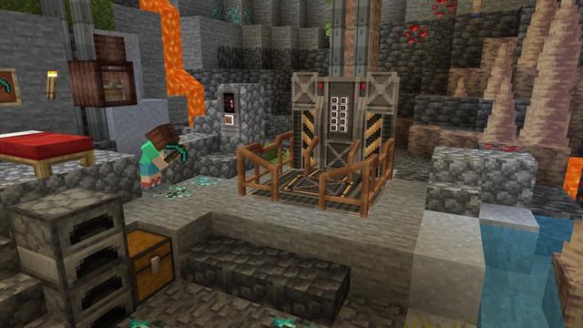 Screenshot of the Minecraft Bedrock Marketplace product Elevators Add-On created by Withercore.