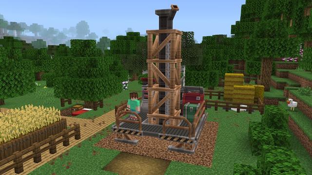 Screenshot of the Minecraft Bedrock Marketplace product Elevators Add-On created by Withercore.