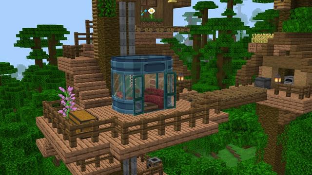 Screenshot of the Minecraft Bedrock Marketplace product Elevators Add-On created by Withercore.