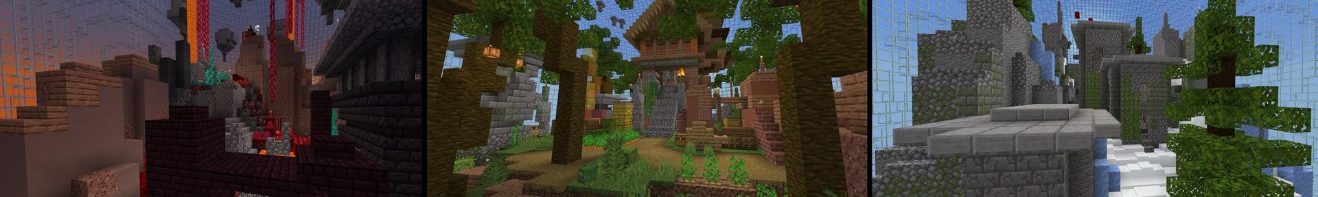 Panorama of the Minecraft Bedrock Marketplace product Find the Button: Bubbles created by Withercore.