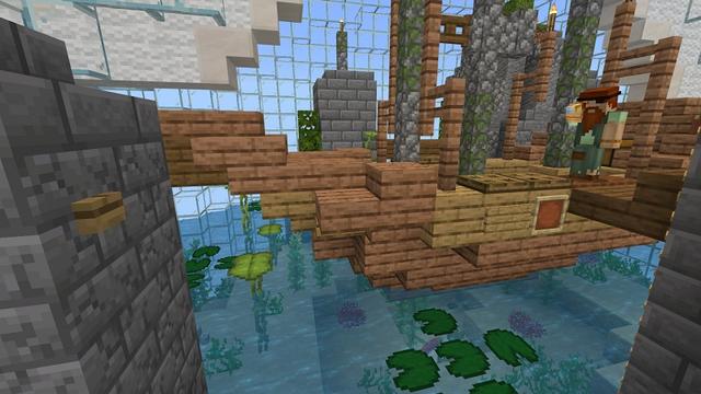Screenshot of the Minecraft Bedrock Marketplace product Find the Button: Bubbles created by Withercore.