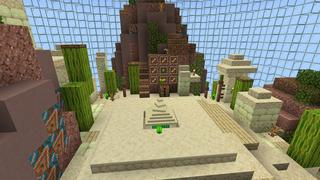 Screenshot of the Minecraft Bedrock Marketplace product Find the Button: Bubbles created by Withercore.