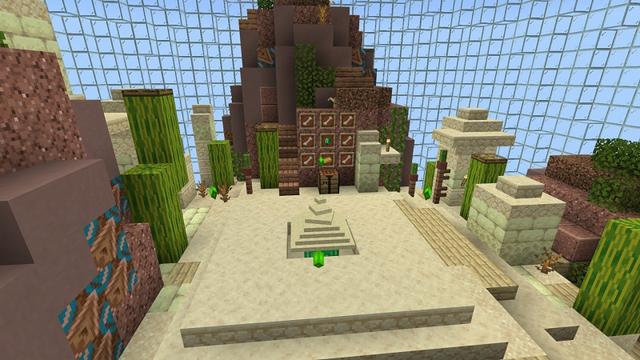 Screenshot of the Minecraft Bedrock Marketplace product Find the Button: Bubbles created by Withercore.