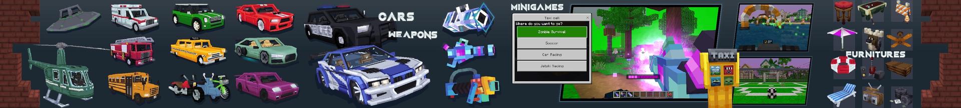 Panorama of the Minecraft Bedrock Marketplace product Grand City & Auto created by Withercore.