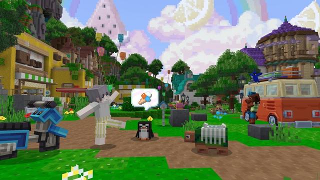 Screenshot of the Minecraft Bedrock Marketplace product Happy Town created by Withercore.