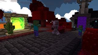 Screenshot of the Minecraft Bedrock Marketplace product Skyblock Portals created by Withercore.