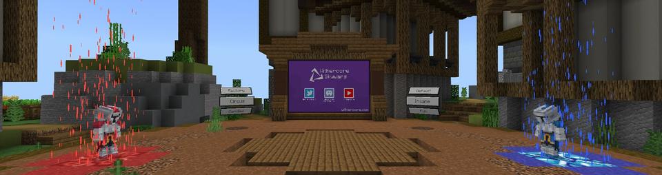 Panorama of the Minecraft Bedrock Marketplace product Skywars 1vs1 created by Withercore.