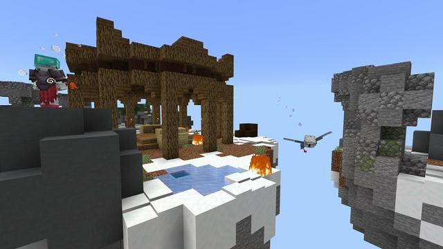 Screenshot of the Minecraft Bedrock Marketplace product Skywars 1vs1 created by Withercore.