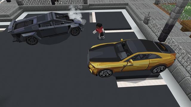 Screenshot of the Minecraft Bedrock Marketplace product Ultra Cars Add-On created by Withercore.