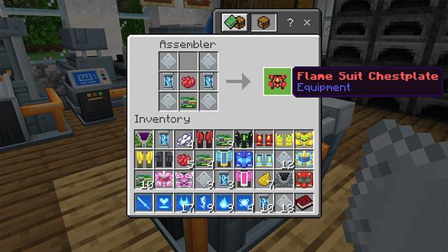 Screenshot of the Minecraft Bedrock Marketplace product Advanced Power Suits Add-On created by Wonder.