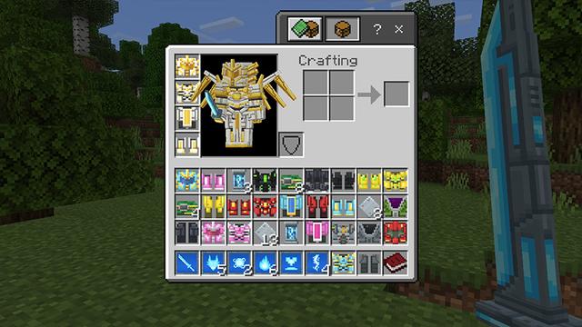 Screenshot of the Minecraft Bedrock Marketplace product Advanced Power Suits Add-On created by Wonder.