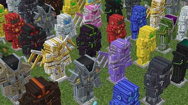 Screenshot of the Minecraft Bedrock Marketplace product Advanced Power Suits Add-On created by Wonder.