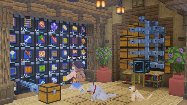 Screenshot of the Minecraft Bedrock Marketplace product Advanced Sorting & Storage Add-On created by Wonder.