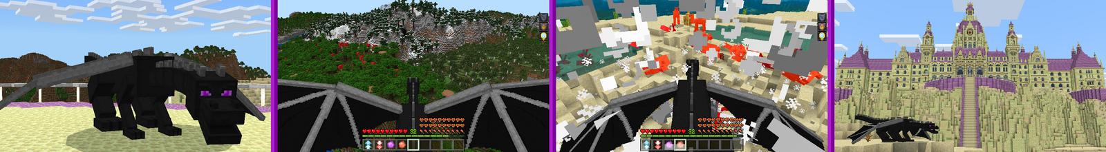 Panorama of the Minecraft Bedrock Marketplace product Be an Ender Dragon created by Wonder.