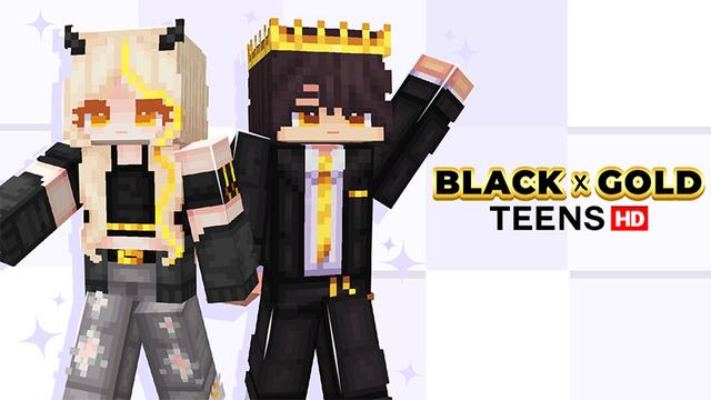 Thumbnail of the Minecraft Bedrock Marketplace product Black x Gold Teens HD created by Wonder.