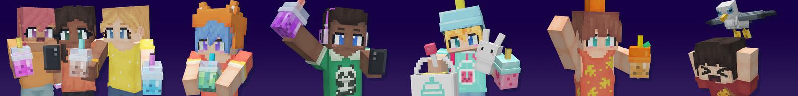Panorama of the Minecraft Bedrock Marketplace product Boba Tea Town created by Wonder.