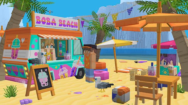 Screenshot of the Minecraft Bedrock Marketplace product Boba Tea Town created by Wonder.