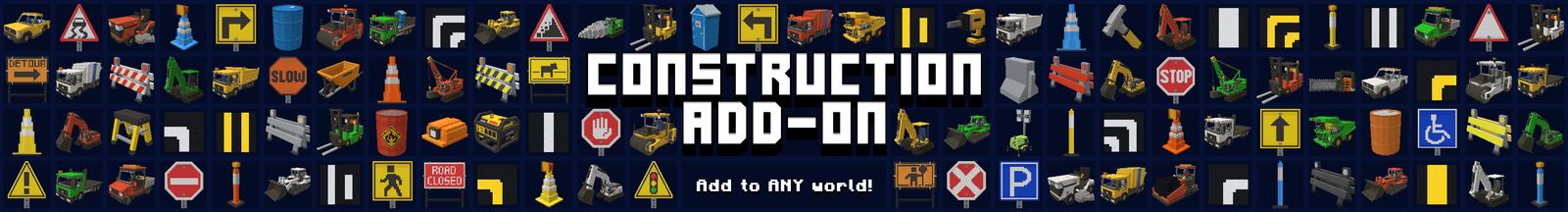 Panorama of the Minecraft Bedrock Marketplace product Construction Add-On created by Wonder.