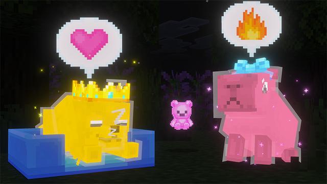 Screenshot of the Minecraft Bedrock Marketplace product Glow Pets created by Wonder.