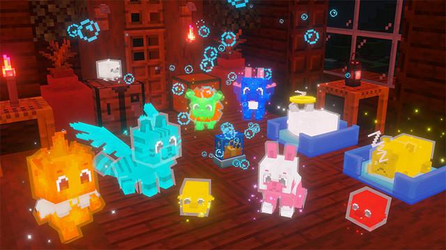 Screenshot of the Minecraft Bedrock Marketplace product Glow Pets created by Wonder.
