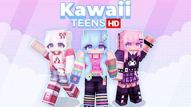 Thumbnail of the Minecraft Bedrock Marketplace product Kawaii Teens HD created by Wonder.