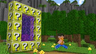 Screenshot of the Minecraft Bedrock Marketplace product Lucky Block Dimension created by Wonder.