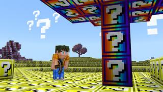 Screenshot of the Minecraft Bedrock Marketplace product Lucky Block Dimension created by Wonder.